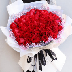 MissMolly 鲜花速递 红玫瑰花束礼盒 99红玫瑰花束