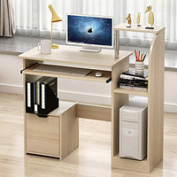 木质电脑桌台式家用书桌 (A款100cm 带键盘架 古橡木色)