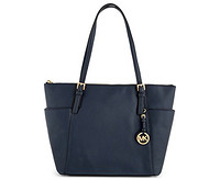 MICHAEL MICHAEL KORS 女式 JET set 顶部拉链手提包 Navy Pebble 大