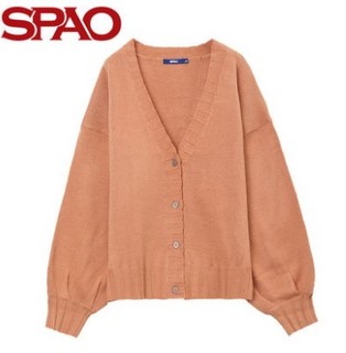 SPAO SPCK811S01 女士纯色V领毛衣开衫 米色 L