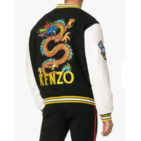 KENZO 高田贤三 刺绣龙标志校队风夹克