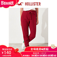 Hollister2018秋季新品中腰抓绒慢跑休闲裤 女 228069-1