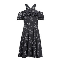 ARMANI EXCHANGE阿玛尼奢侈品女士短袖落肩连衣裙3ZYA05-YNBNZ BLACK-0273 4