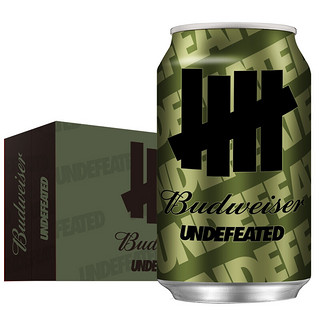 百威 X Undefeated 潮牌联名限量版 黄啤酒 330ml*24听