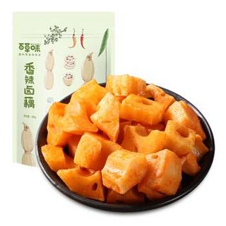 百草味 休闲小吃 香辣卤藕片180g/袋 零食莲藕 即食食品藕片 *10件