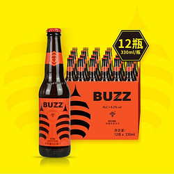 BUZZ 蜂狂 IPA印度淡色艾尔 国产精酿啤酒 330ml*12瓶