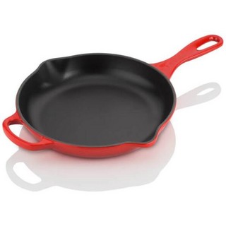 Le Creuset 酷彩 珐琅铸铁 圆形浅底煎锅 红色 23cm