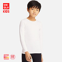 UNIQLO 优衣库 408339 HEATTECH EXTRA WARM 长袖圆领T恤 (110cm、白色)