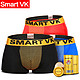 Smart VK英国卫裤官方正品透气男士内裤男能量第十代健康男平角裤 黑红蓝各1条 XL