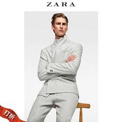 ZARA 05781603804 男装 含羊毛单排扣灰色西装外套