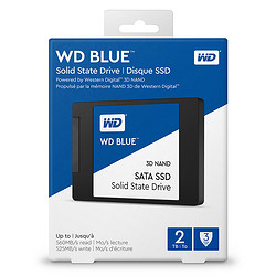 WD 西部数据 Blue系列-3D版 SATA 固态硬盘 2TB（WDS100T2B0A）