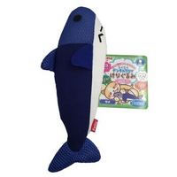 Petio 逗猫玩具 磨牙磨爪猫抱枕 啃咬洁齿玩具（含木天蓼） 鲨鱼 1个装