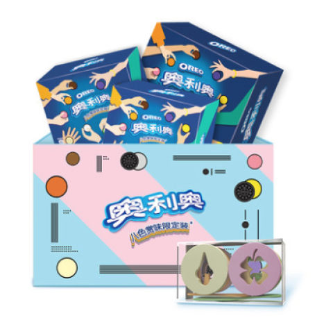 oreo奥利奥八色锦鲤赏味diy饼干礼盒775g