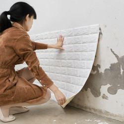 自粘墙纸防水壁纸3d立体墙贴客厅卧室装饰贴纸宿舍墙纸幼儿园壁纸幼儿园宝宝儿童泡沫隔凉防撞软包泡沫砖墙壁纸多少钱 什么值得买