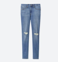 优衣库 7号：UNIQLO 优衣库 411092 女士破洞牛仔裤