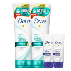 Dove 多芬 温和净嫩洁面乳 130g*2支装+润泽水嫩洁面乳 30g*2