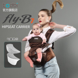 韩国todbi婴儿背带腰凳fly B7系列宝宝坐凳背巾原装进口透气背带多少钱 什么值得买
