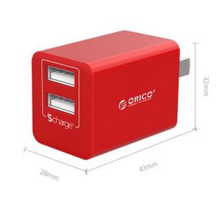 ORICO 奥睿科 USB充电套装 双口充电器+苹果数据线