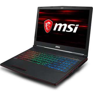 MSI 微星 GP63 8RE-006CN 15.6英寸 笔记本电脑 (黑色、酷睿i7-8750H、8GB、128GB SSD+1TB HDD、GTX 1060 6G)