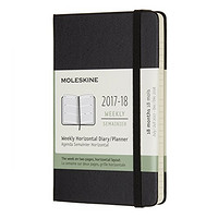 Moleskine 魔力斯奇那 2017/2018 18 个月黑色硬面周笔记本 口袋型 