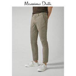 Massimo Dutti 00015014500 男装修身版暗条纹休闲裤
