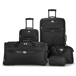 American Tourister 5 件套柔软边，黑色