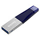 闪迪256GB Lightning USB3.0 苹果U盘 iXpand欣享 蓝色 手机电脑两用 MFI认证
