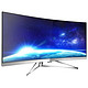 PHILIPS 飞利浦 349X7FJEW 34英寸 VA显示器（1800R、3440x1440、100Hz、FreeSync）