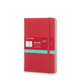 MoleskineTWO-GO 红色帆布硬面笔记本 中号