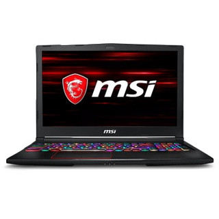 微星（msi）GE63 15.6英寸游戏本笔记本电脑（i7-8750H  8G 1T+128G SSD RTX2060 6G 144Hz电竞屏 RGB 黑）