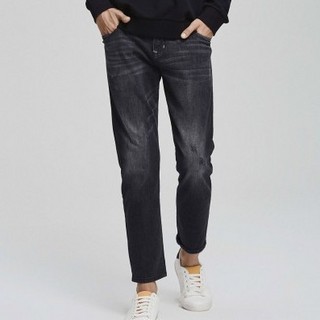 商场同款马克华菲秋新款韩版磨白灰色男式牛仔裤 32 深灰
	261