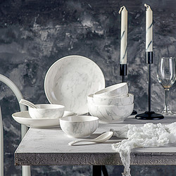 考拉工厂店 北欧大理石陶瓷餐具 12件套装 +凑单品