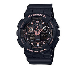 Casio 卡西欧 G  - SHOCK ga100gbx-1 a4 黑玫瑰金模拟数字手表