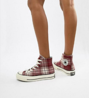 CONVERSE Chuck 70 hi burgundy 女士高帮帆布鞋