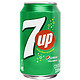 7-Up 七喜 柠檬味 汽水碳酸饮料 330ml*24罐 整箱装 *2件