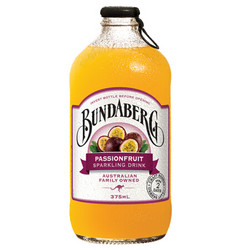 澳洲进口 Bundaberg宾得宝百香果味含气苏打水饮料 碳酸果味汽水饮料 无醇啤酒375ml