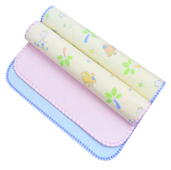 象宝宝(elepbaby)婴幼儿尿垫 竹纤维三层加厚防水隔尿垫中号75X50CM(蓝色1条装) *2件