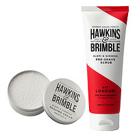 HAWKINS & BRIMBLE 榄香人参男士剃须护理2件套装 须前磨砂膏125ml+剃须乳100ml