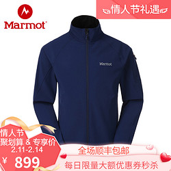 marmot/土拨鼠秋冬新款户外防风防水透气男式M1重力软壳衣L80190