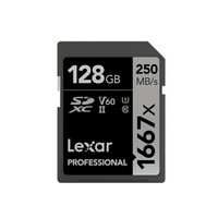 Lexar 雷克沙 1667X SD存储卡 128G （UHS-Ⅱ、V60、U3） 