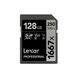 Lexar 雷克沙 1667x SDXC UHS-II U3 SD存储卡 64GB + 防水卡盒