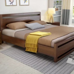 美天乐 中式实木双人床 1.8*2米 框架结构
