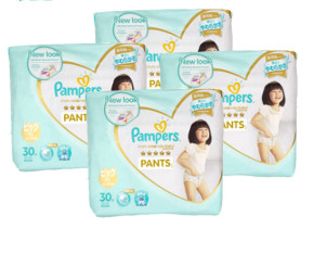 Pampers 帮宝适 一级棒拉拉裤 XL30片 4件装