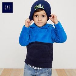 GAP 男婴幼童拼色加绒卫衣