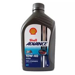 壳牌全合成机油 Advance Ultra 10W-40 爱德王子四冲程摩托车机油 1L 欧盟原装进口