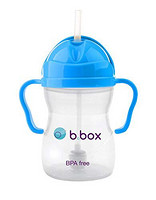 (跨境自营)(包税) b.box 贝博士 儿童吸管杯240ml 重力球带手柄宝宝喝水bbox饮水杯 蓝色