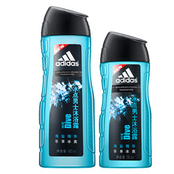 adidas 阿迪达斯 男士冰点沐浴露 400ml+250ml + 浴球