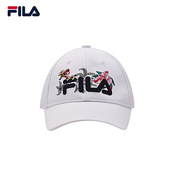 FILA 斐乐官方 女帽 秋季新款印花logo透气休闲运动棒球帽女