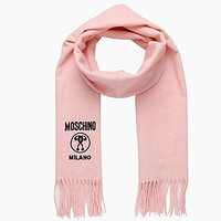 MOSCHINO  莫斯奇诺 女士logo刺绣羊毛围巾  M1343-30333  粉色