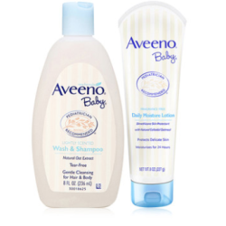 AVEENO艾维诺 婴儿润肤霜 226g+沐浴露236ml